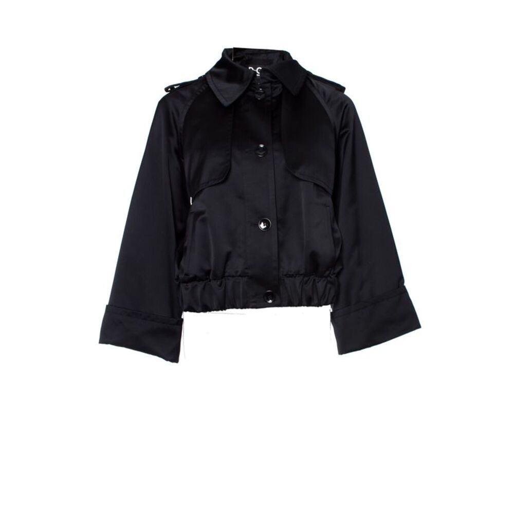 Dolce & Gabbana Black satin bomber jacket